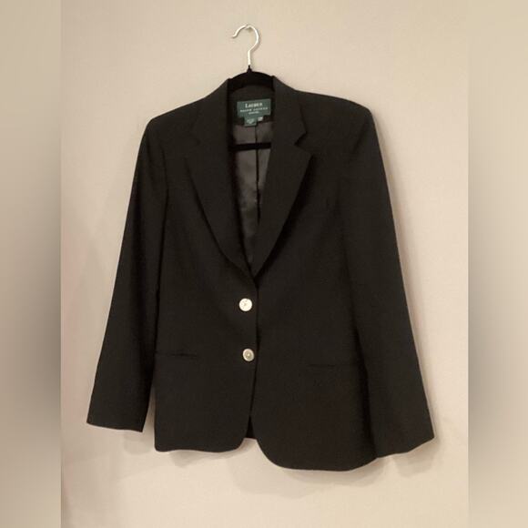 Ralph Lauren Black 100% Wool Blazer in S: 10P.  In Excellent Preloved Condition. - Picture 1 of 6